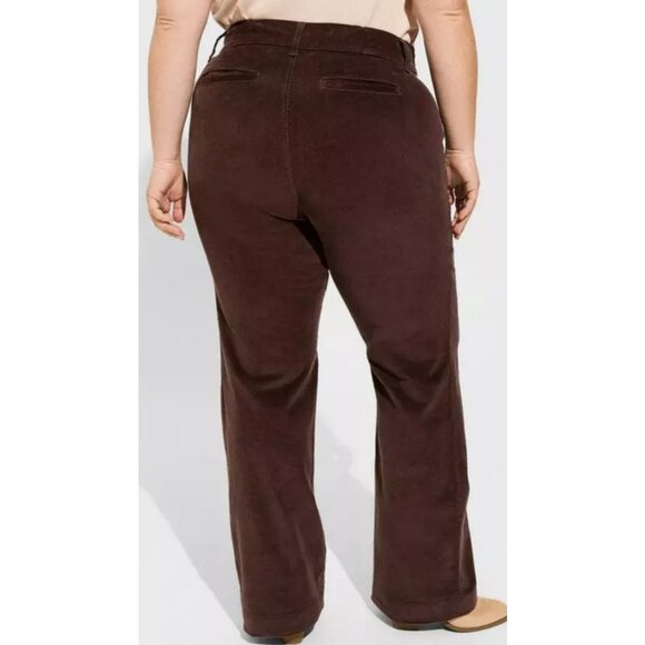 Torrid Brown Corduroy Comfort Flex High Rise Boot Cut Trouser Jean 22R EUC - Picture 2 of 10